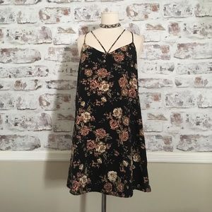 Lucy Love Black Floral Mini Dress